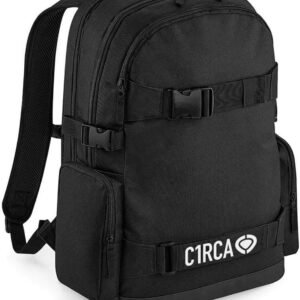 Stevige Backpack met Skateboardhouder - 24 Liter Rugzak voor Heren en Dames (Zwart)