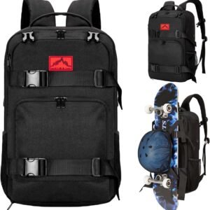 Stevige Skateboard Rugzak in Zwart - Perfect voor Vervoer