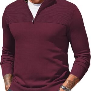 Stylish Heren Half Zip Trui - Perfect voor Winter en Werk