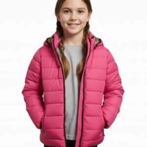 Superdry - Meisjes Winterjas - Roze - Camouflage - Gewatteerd