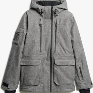 Superdry SKI PEAK RESCUE JACKET Heren Wintersportjas - Dark Grey Marl - Maat S