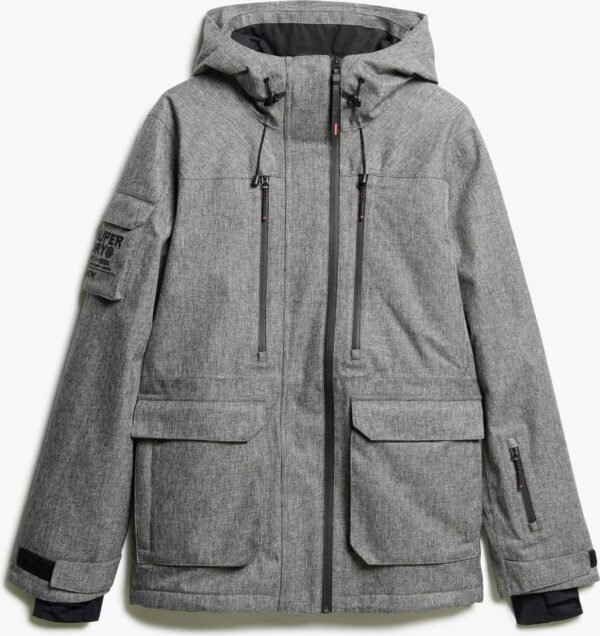 Superdry SKI PEAK RESCUE JACKET Heren Wintersportjas - Dark Grey Marl - Maat XL