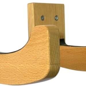 Surfboard Muurbeugel - Snowboard Plankhouder - Sportuitrusting Opbergen - Rubberen Beschermstrips - 19 x 11 x 7.5 cm - Houtkleur