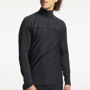 TENSON - txlite base halfzip men - Skipully met rits heren - Zwart