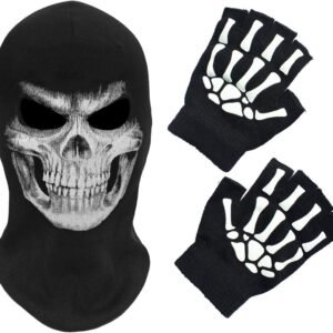 Thermische Volledige Gezichtsmasker en Handschoenen Set voor Wintersport en Outdoor Activiteiten
