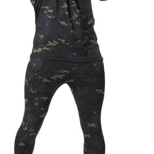 Thermo Ondergoed Set - Sport Kleding - Outdoor Activiteiten - Zacht Ademend Materiaal - Camo