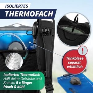 Ultralichte Fietsrugzak met Thermovak en Helmnet - 350 g/6 l, Ideaal voor Mountainbiken