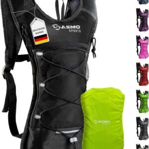 Ultralichte looprugzak en trailrunning rugzak met geïsoleerd thermovak en regenbescherming, 6L, 300g