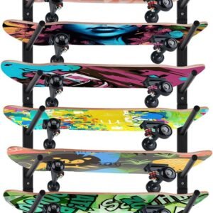 Universele Wandhouder voor Skateboard, Snowboard en Ski's - Zwarte Metalen Display