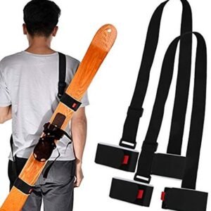 Verstelbare Rugdragers voor Skiboard en Snowboard - 2-delige Ski- en Stokdragerriemen met Handgreepbevestiging