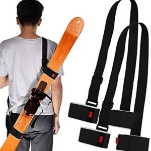 Verstelbare Rugdragers voor Skiboard en Snowboard - 2-delige Ski- en Stokdragerriemen met Handgreepbevestiging