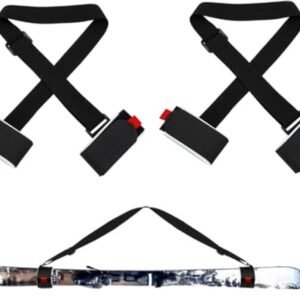 Verstelbare Skidragers - 2 stuks met Schouderriem en Bevestigingsriemen voor Ski- en Stokken