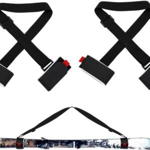 Verstelbare Skidragers - 2 stuks met Schouderriem en Bevestigingsriemen voor Ski- en Stokken