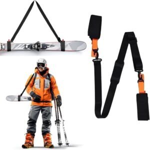 Verstelbare Skistrap voor Ski's en Snowboards, Draagbare Schouderriem, Perfect voor Gezinnen en Wintersportliefhebbers