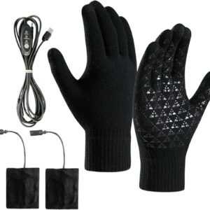 Verwarmde Handschoenen - Elektrische Winterhandschoenen - Buitenactiviteiten - Drie Temperatuurstanden - Pakket 20x10x5cm - Zwart