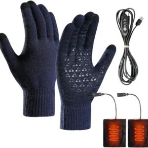 Verwarmde Handschoenen - Elektrische Winterwanten - Buitenactiviteiten Winter - Drie Temperatuurstanden - 20x10x5 cm - Marineblauw