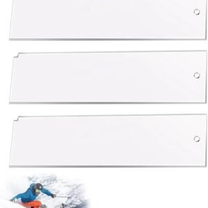 Verwijder Skiwas met 3 Stuks Acryl Skiaftrekmes voor Alpineski, Freeride en Snowboard, Precisiegroeven voor Restloos Resultaat