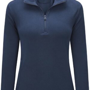 Vrouwen Fleece Pullover Half Zip Kraag Sweatshirt voor Winterse Activiteiten