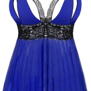 Vrouwen Sexy Plus Size Babydoll Jurk Kanten Babydoll Lingerie Chemise Nachtkleding Lingerie Set met G-String