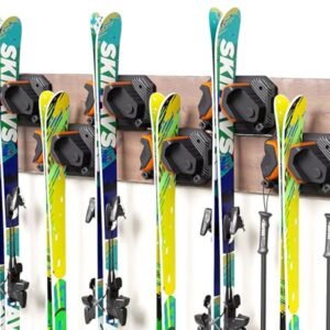 Wandrek voor Ski's en Snowboards - Ruimtebesparende en Schadevrije Garage Organisatie