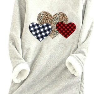 Warm Dames Kerst Trui met Ronde Hals en Fleece Voering - Comfortabele Winter Trui