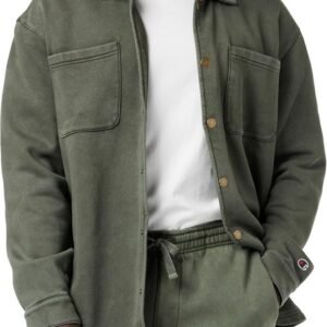 Warm Heavy Poly-fleece Sweatshirt met Knoopsluiting voor Heren