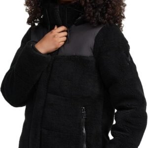 Warme Dames Teddy Puffer Winterjas met Capuchon en Fleece Zakken