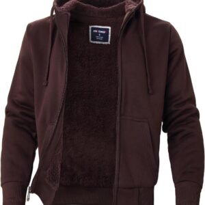 Warme Flanellen Hoodie voor Heren met Dikke Sherpa Voering