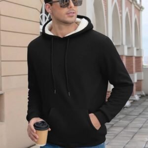 Warme Fleece Hoodie voor Heren - Comfortabele Sweatshirt voor Winter en Sport