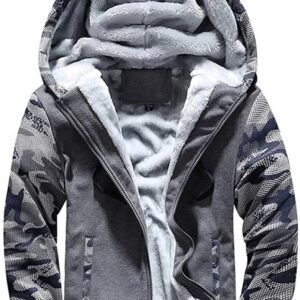 Warme Fleece Hoodie voor Heren met Ritssluiting en Capuchon