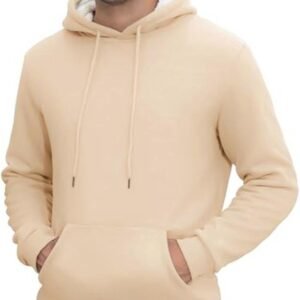 Warme Fleece Hoodie voor Mannen met Sherpa Voering en Kangaroo Zak