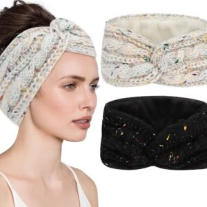 Warme Gebreide Hoofdbanden voor Dames - Brede Elastische Winter Hoofdbanden, Dikke Hoofdwrap voor Koude Dagen en Mode Accessoires
