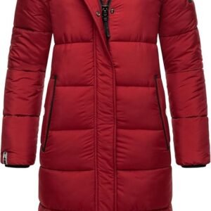 Warme Gewatteerde Dames Winterjas - Lange Model met Afneembare Capuchon