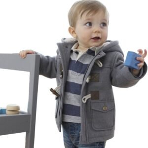 Warme Gewatteerde Winterjas met Capuchon voor Meisjes en Jongens (0-4 Jaar)