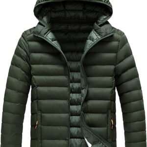 Warme Heren Pufferjas met Capuchon en Zakken - Winddicht Winterjack
