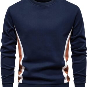 Warme Heren Sweater Ronde Hals Fleece Gevoerd Katoen Pullover