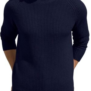 Warme Heren Trui Winter Gebreid Ronde Hals Lange Mouw Zachte Kleding