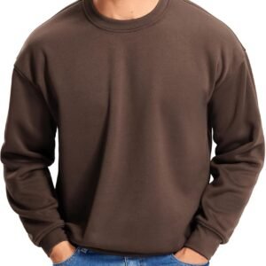Warme Heren Wintertrui met Ronde Hals voor Buitenactiviteiten