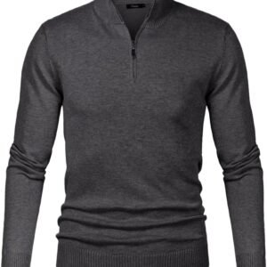 Warme Herentrui met Ritssluiting en Col van Katoen