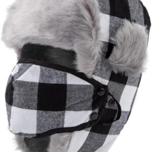 Warme Pilotenmuts met Oorkleppen en Afneembaar Gezichtsmasker voor Winter en Outdoor Activiteiten