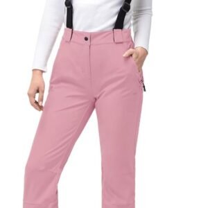 Warme Waterdichte Dames Skibroek met Bretels - Softshell Outdoor Broek voor Wintersport