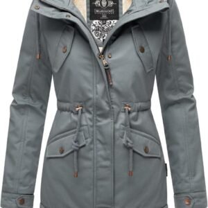 Warme Winter Parka voor Dames met Verstelbare Capuchon en Teddy Voering