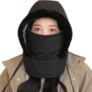Warme Wintermuts - Thermo Balaclava - Buitenactiviteiten Bescherming - Geïntegreerd Gezichtsscherm - Verstelbare Maat - Marineblauw