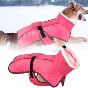 Warme winterjas hond - Hondenjas gevoerd - Bescherming tegen kou - Praktische rugrits - Kleine middelgrote rassen - Donkerblauw