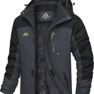 Waterdicht en Winddicht Winterjack voor Heren met Fleece Voering en Capuchon
