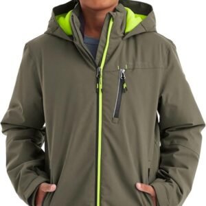 Waterdichte Functionele Kinderjas met Capuchon en Warme Fleece Voering