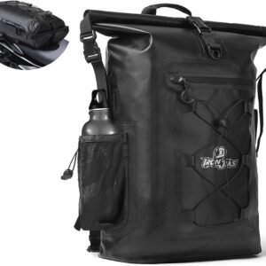 Waterdichte Motorrugzak 35 Liter met Rolltop en Afneembare Schouderbanden