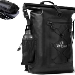 Waterdichte Motorrugzak 35 Liter met Rolltop en Afneembare Schouderbanden