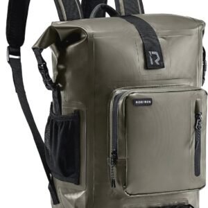 Waterdichte Motorrugzak voor Heren - Roll-Top Design, 35L Capaciteit voor Reizen, Vissen en Dagelijks Gebruik