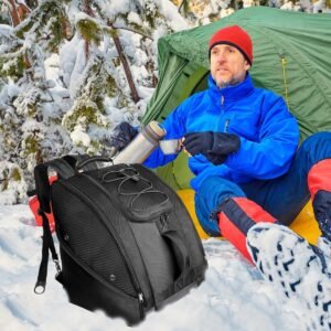 Waterdichte Skischoentas - Wintersporttas - Sneeuwsporten Uitrusting - Comfortabel Rugzakontwerp - 50 Liter Capaciteit - Zwart